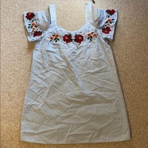 NWOT Blue embroidered dress